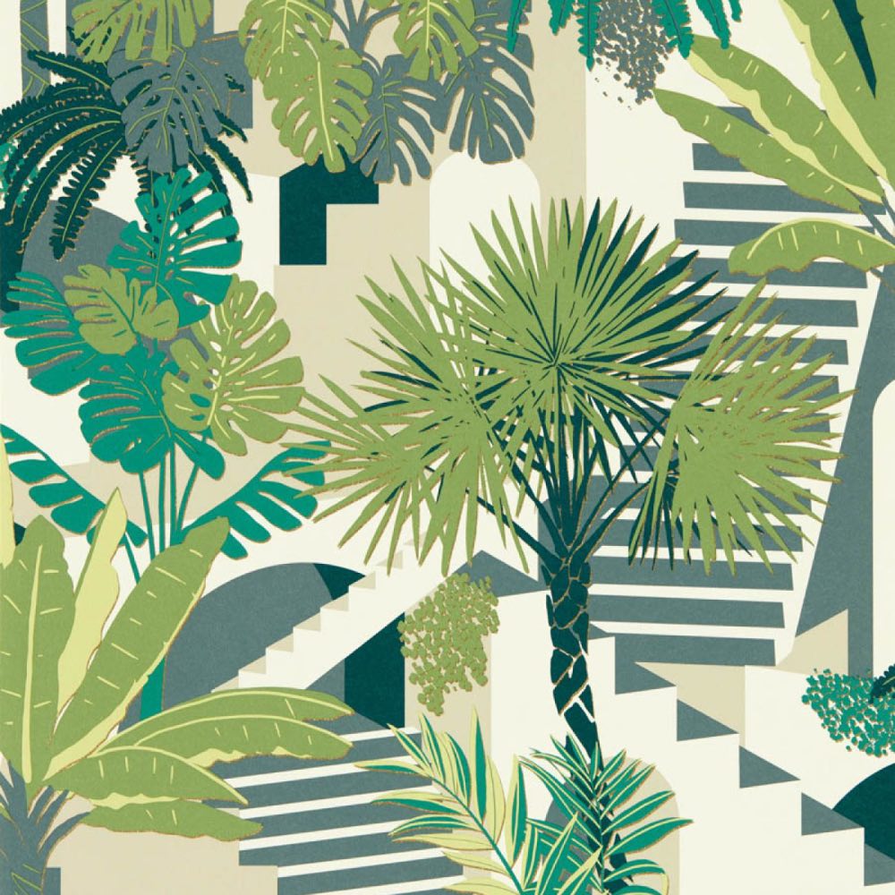 Clarke & Clarke Malindi Wallpaper in Palm